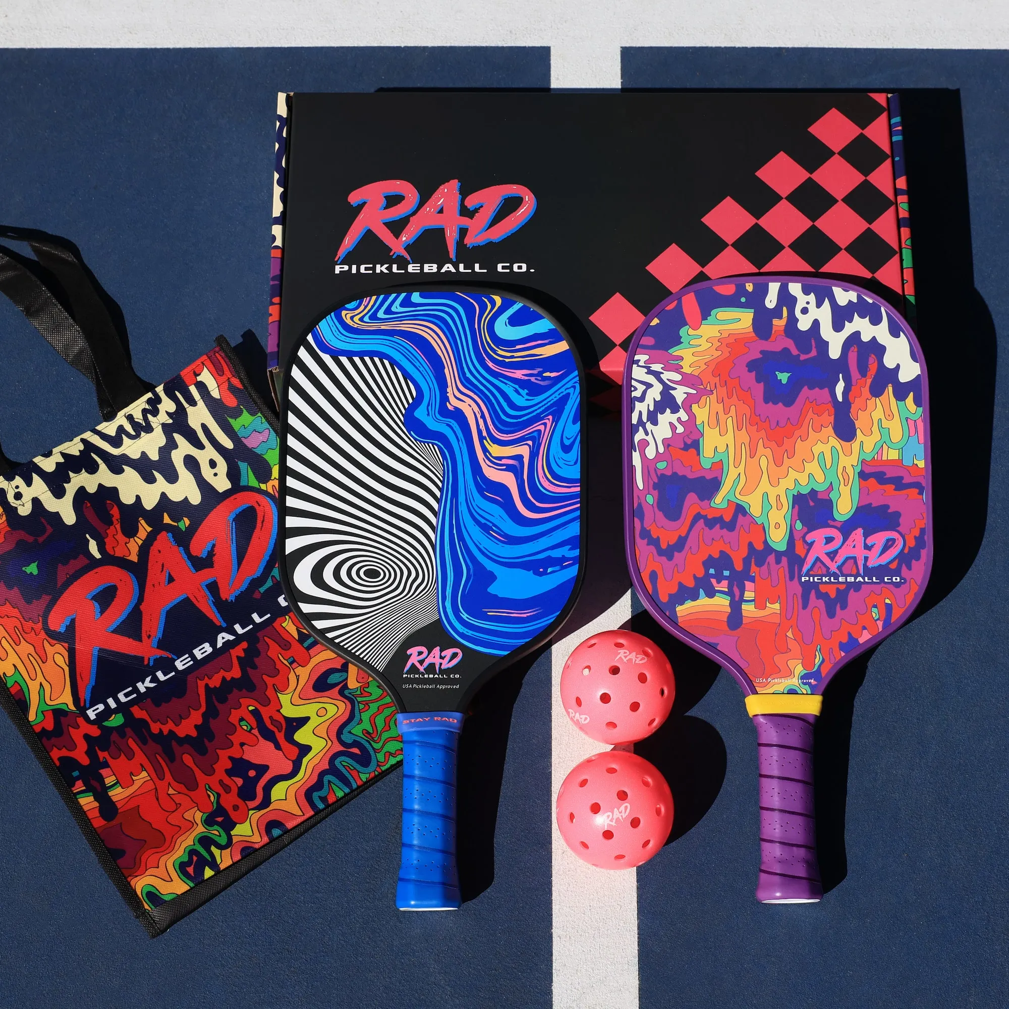 Psychedelic Pickleball Paddle Set