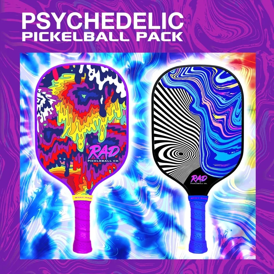 Psychedelic Pickleball Paddle Set