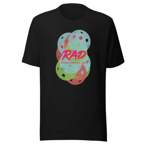 RAD-Pickleball-RAD-Balls-unisex-staple-t-shirt-black-back2
