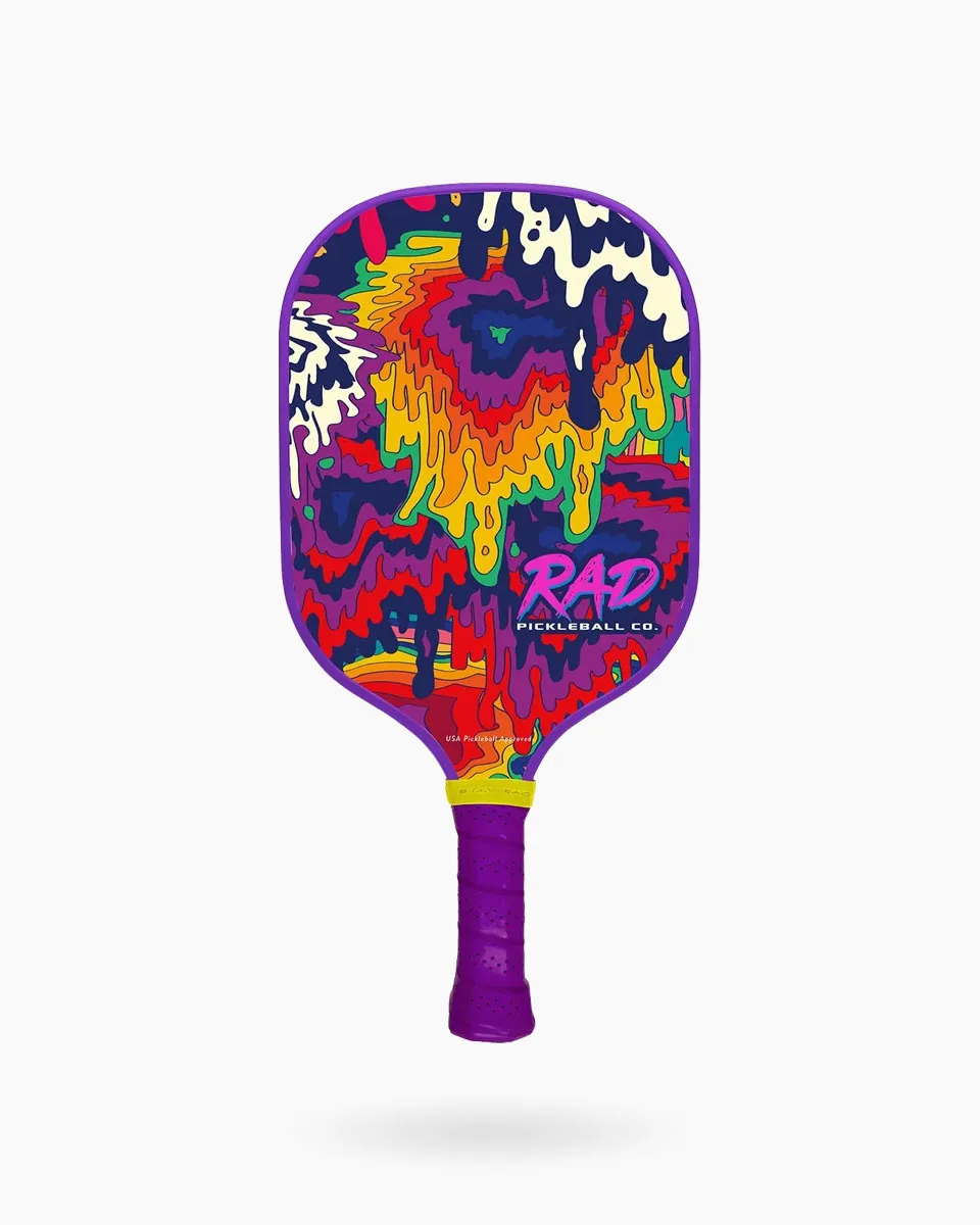 Double Dip Pickleball Paddle full frontal view showing Steve Tipten artwork and wide-body shape