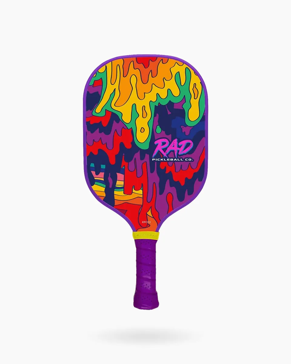 Close-up of the fiberglass surface with Spin Grit texture on the Double Dip paddle for enhanced spin