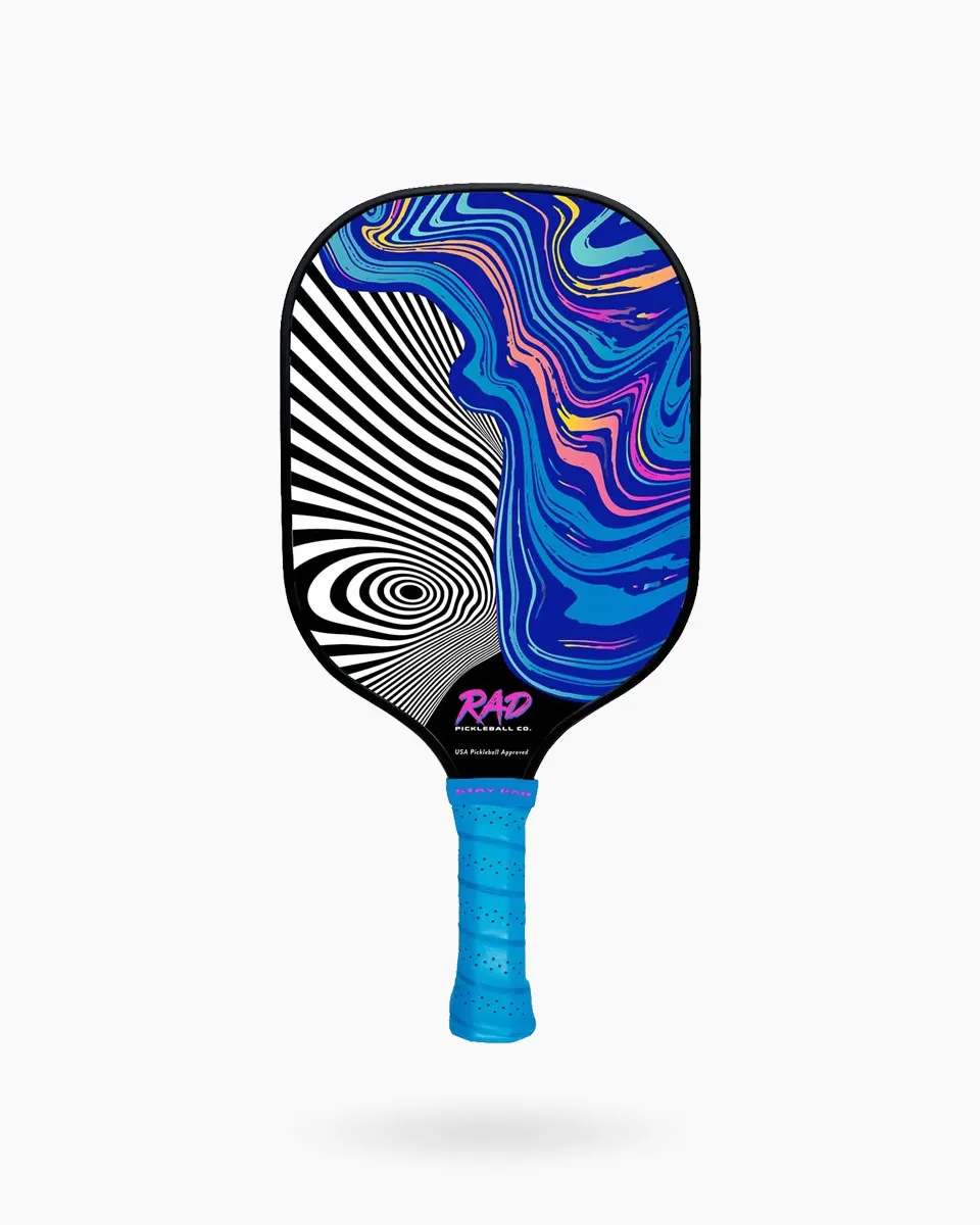 Lucid Dream Pickleball Paddle full frontal view showing Steve Tipten artwork and 200mm wide-body shape