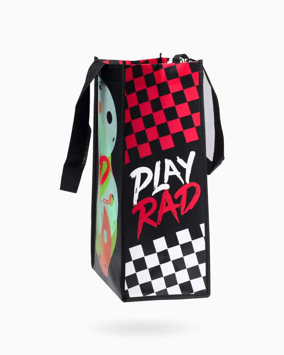 perspective of the RAD Pro Tote highlighting its versatile utility for court and life