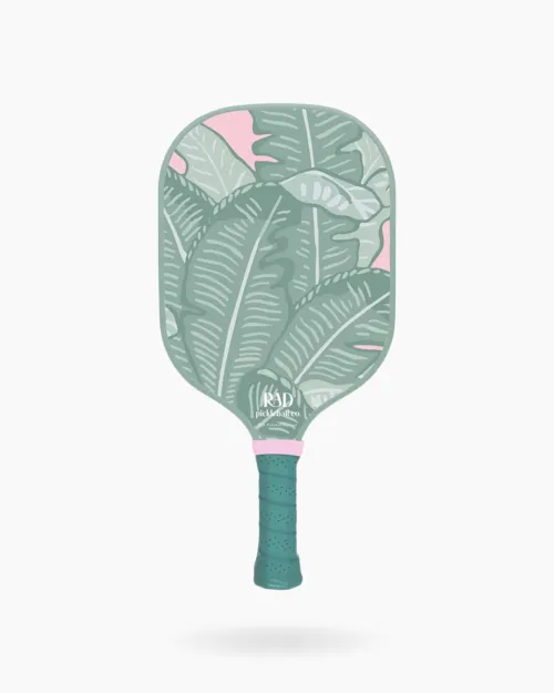 The Beverly Pickleball Paddle full frontal view showing Julie Duggan Sbicca artwork and wide-body shape.