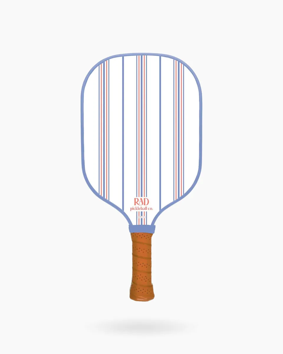 Detailed close-up of the fiberglass surface with Spin Grit texture on The Newport paddle for elite spin