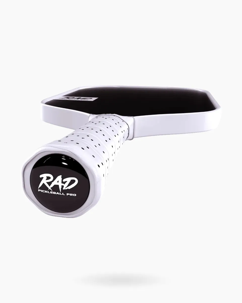 3/4 perspective of the White Lightening Pro highlighting its elongated shape and professional build