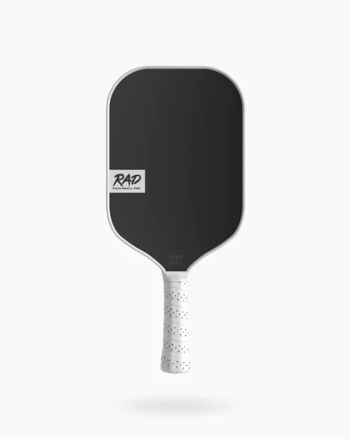 White Lightening Pro paddle frontal view showing T700 carbon face and sleek white aesthetics